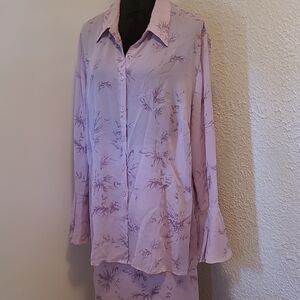 Lane Bryant Lavender Floral Skirt Set